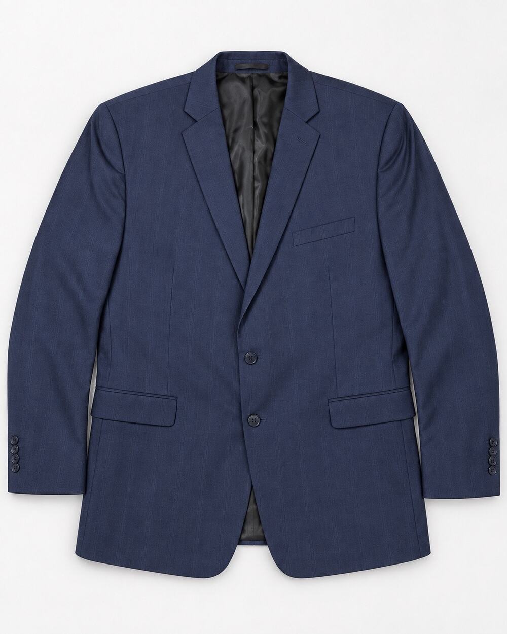 Calvin Klein Men’s 50L Navy 100% Wool Blazer Sport Coat Two Button Long